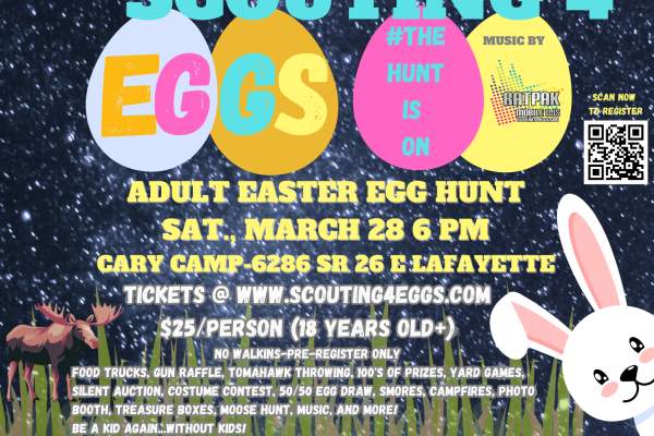 Scouting 4 Eggs Adult Easter Egg Hunt presented by Hunt & Gather Estate Sales