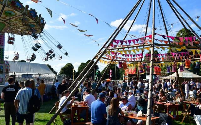 Seating and funfair rides at Feast On Festival 2024 in Bristol - credit Feast On Festival