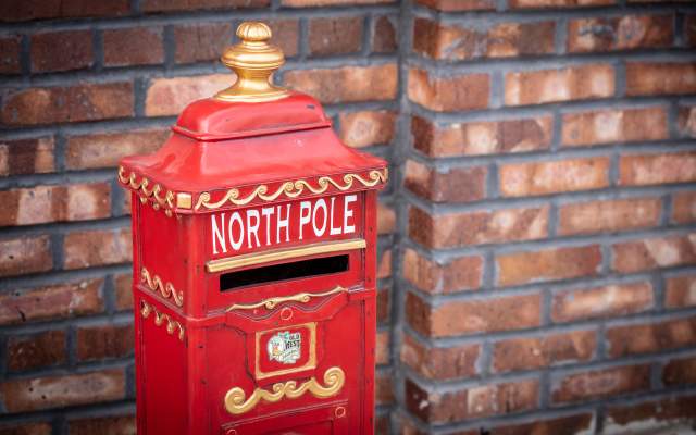 Victorian-style mailbox to collect letters to Santa for Cheyenne's Old West Holiday