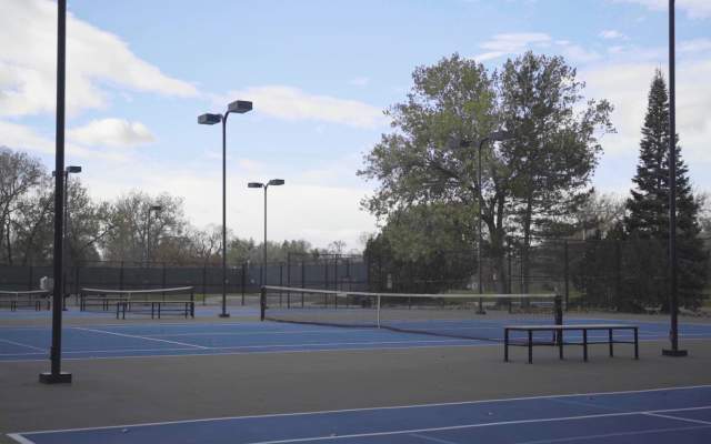 Tennis Courts in a Cheyenne Park