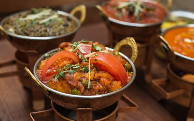 Bowls of Indian food