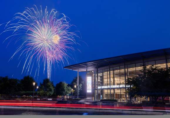 July 4th Fireworks above City Green at City Springs in Sandy Springs