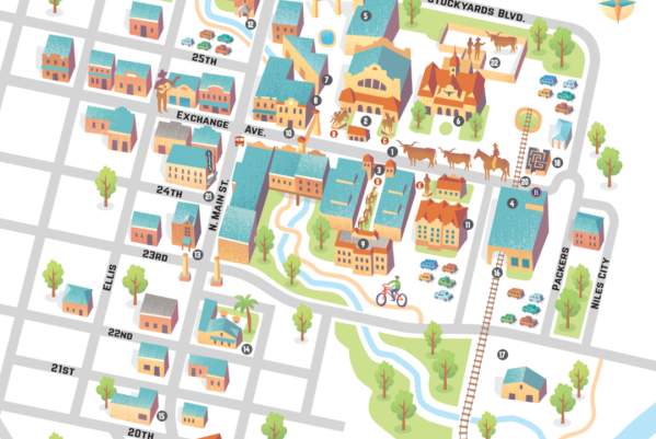 Stockyards Walking Map