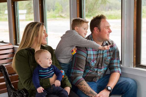 Family on Mt Rainier Railroad