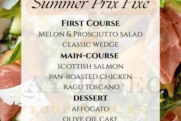 $50 Summer Prix Fixe Menu