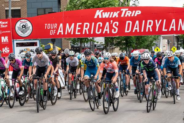Cyclists racing in the Tour of America's Dairyland Race