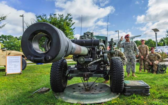 Military equipment on display, Army event