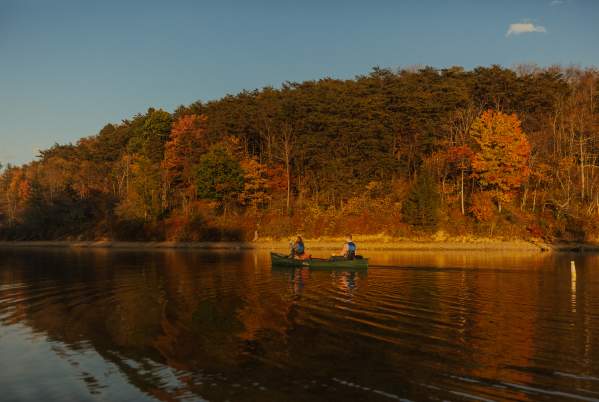 Canoe-on-Lake-Habeeb-Rocky-Gap-State-Park-Allegany-County-MD
