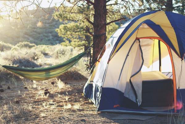 Camping - Tent and Hammock - Stock