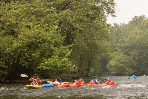 Floating on the Potomac River