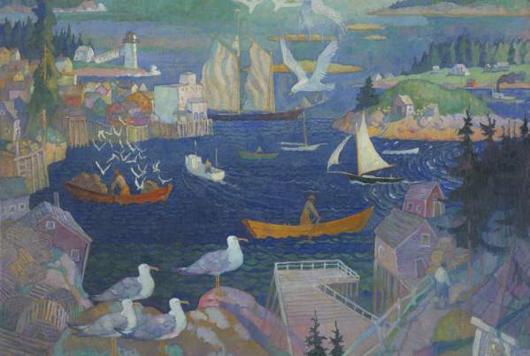 NC Wyeth - The Harbor and Herring Guth