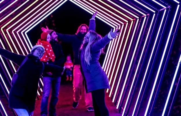 Christmas light trails in and around Bristol