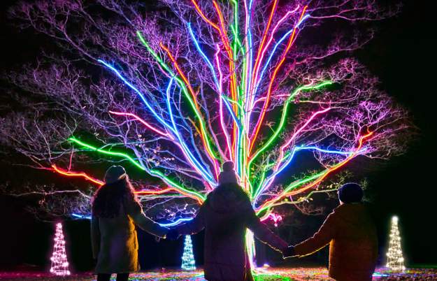 Christmas light trails in and around Bristol