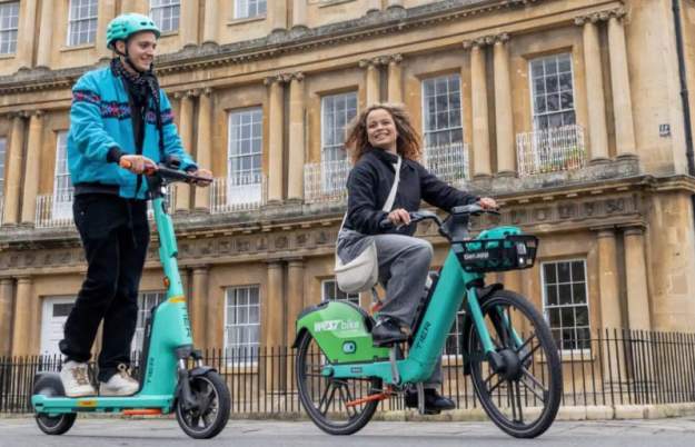 Bath - Tier WESTscoot and WESTbike electric scooter and electric bike hire - CREDIT Travelwest