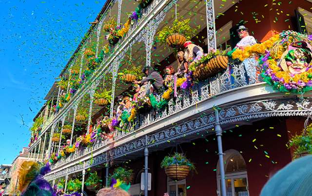 Mardi Gras French Quarter Balcony