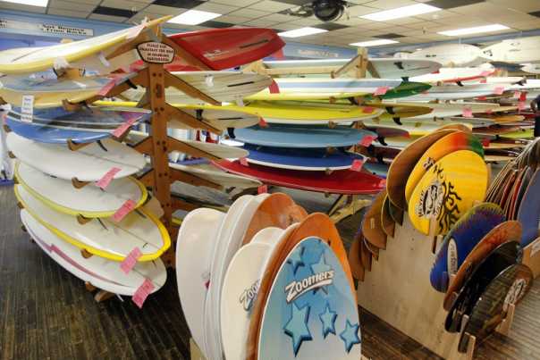 Ron Jon Surf Shop has all types of surfboards to choose from.