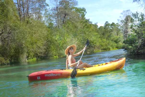 Weeki Wachee is an enchanted spring where you can see live mermaids, take a trip on a river boat cruise, learn about Florida wildlife, and swim in the pristine waters at Buccaneer Bay. You can also embark on a paddling adventure down the pristine waterway of the Weeki Wachee River.