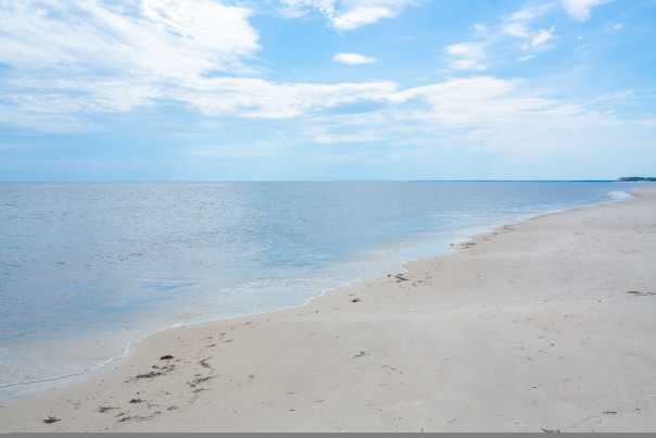 The serene beach at Alligator Point