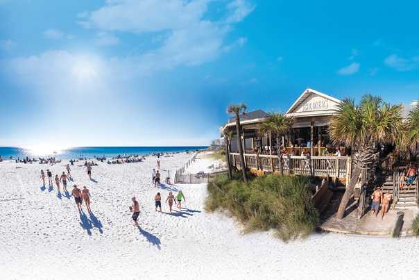 Schooners, exterior and the beach