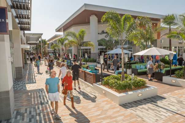 People shopping at Tanger Outlets in Daytona Beach