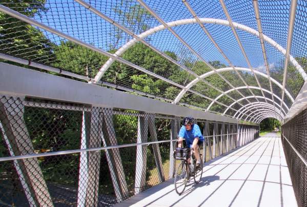 Cyclist on Cumberland Valley Rail Trail