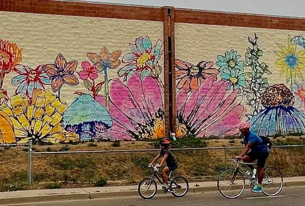 Bike in front of Mural