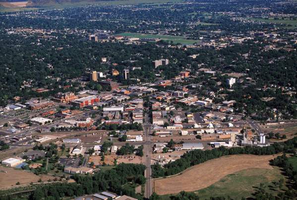 Fort Collins aerial view