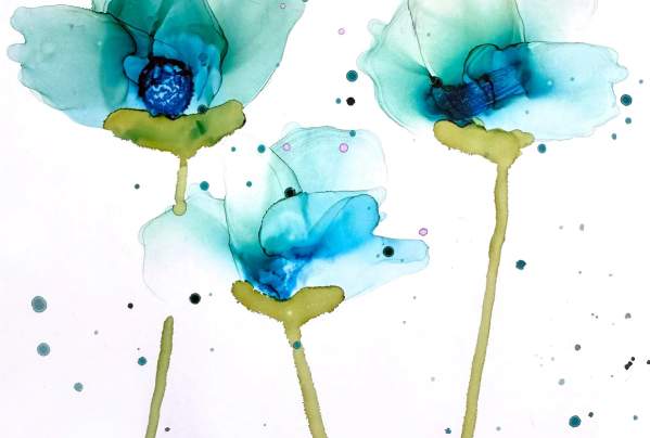 Alcohol Ink Flowers Art