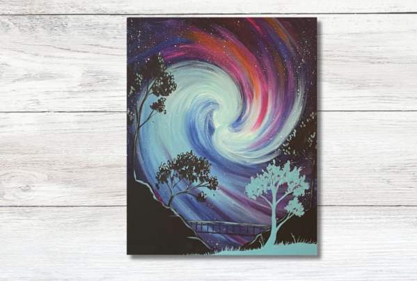 Cosmic Forest Paint and Sip Event