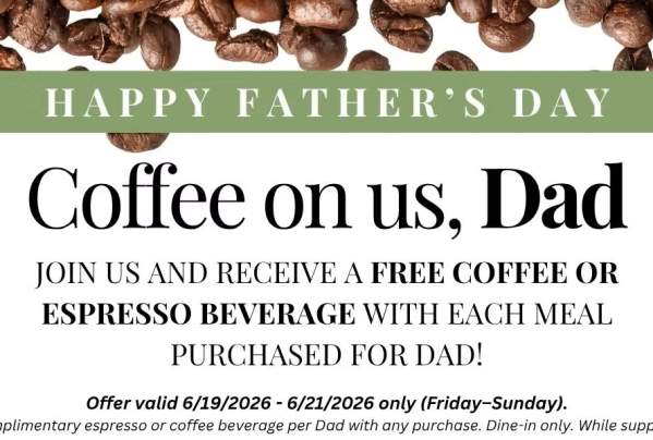 Coffee on us, Dad!
