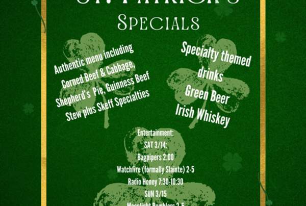 St. Patrick's Day Specials and Entertainment