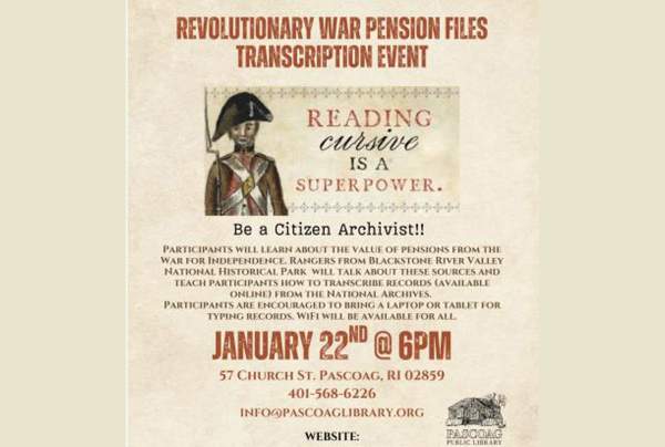 Revolutionary War Pension File Transcription Event