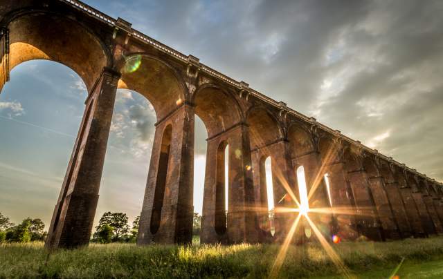 an image of the ouse valley viaduct near Balcombe - a magnificent victorian brick structure with many arches