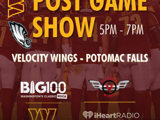 COMMANDERS Halftime and Post-Game Show with BIG 100 and iHeartRadio!