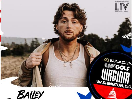 Bailey Zimmerman to Perform at Maaden LIV Golf Virginia!
