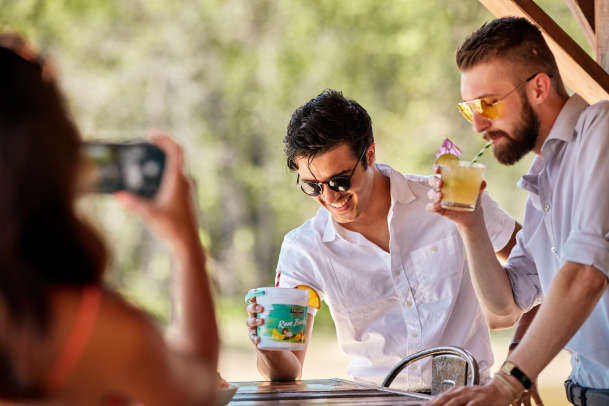 Friends taking a picture together