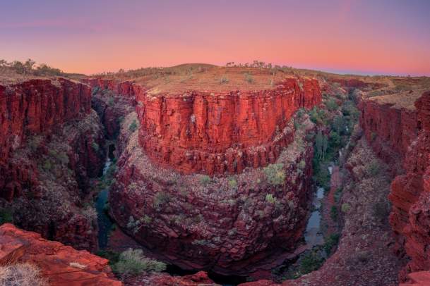 Knox Lookout Karijini National Park. Image CJ Maddock Australia's North West