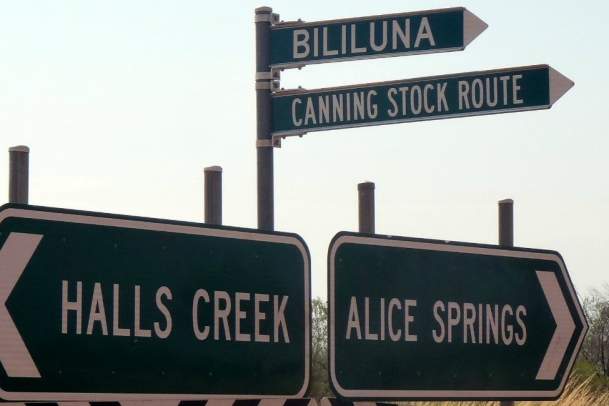 Shire of Halls Creek Tanami Road signs