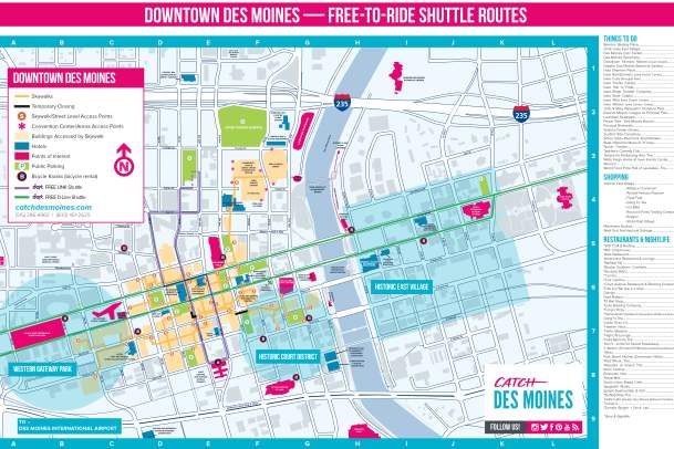 Downtown Des Moines Free Shuttle Routes