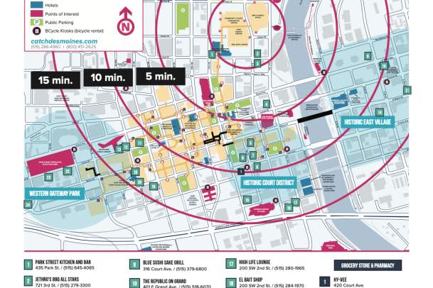 Map - Restaurants near IEC