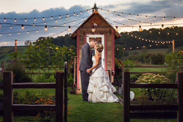 Newly weds at Oak Hill Farm