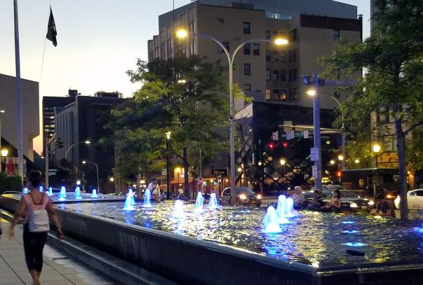 White Plains at night