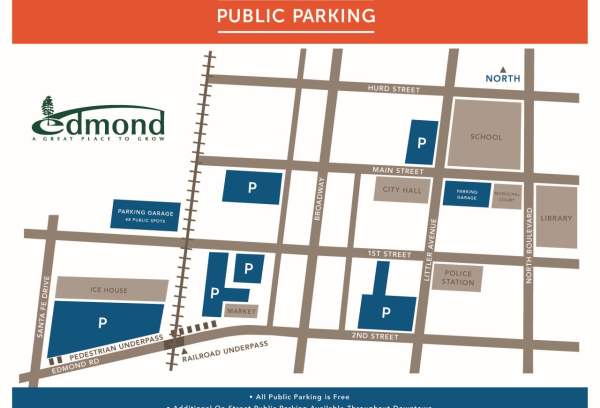 Edmond Downtown Parking Map