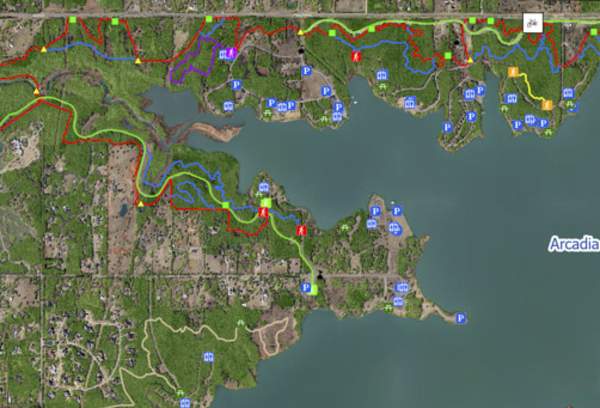 Arcadia Lake Trails Map Cover Image