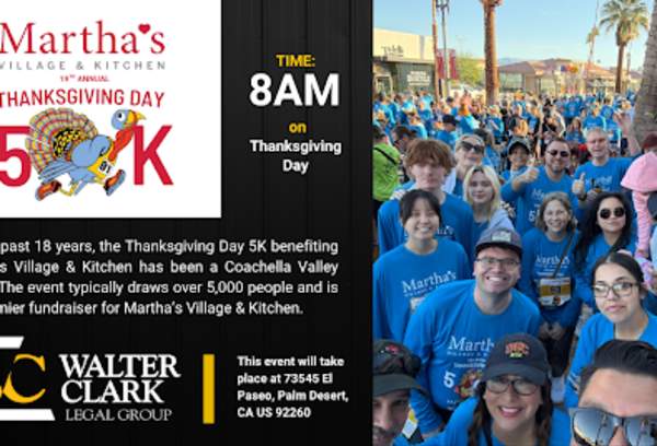 Martha’s Village & Kitchen’s 20th Annual Thanksgiving Day 5K