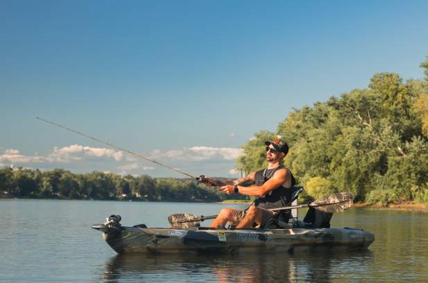 Picture of Vincent Stuter from Anglers Anchor as he sits in a kayak fishing on the beautiful Susquehanna River