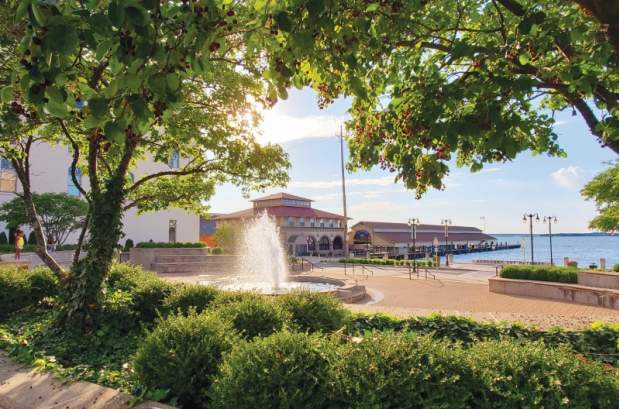 Mylander Plaza fountain