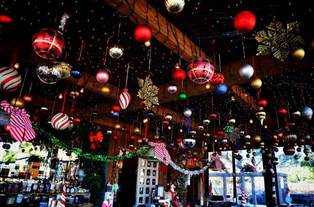 Christmas Coop at Orchard Farm Stand ceiling