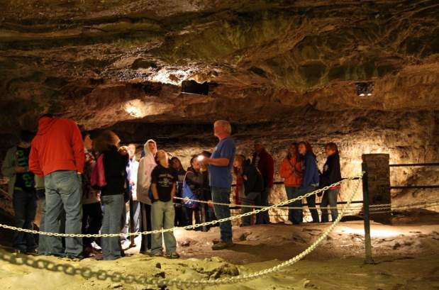 Perry's Cave tour group