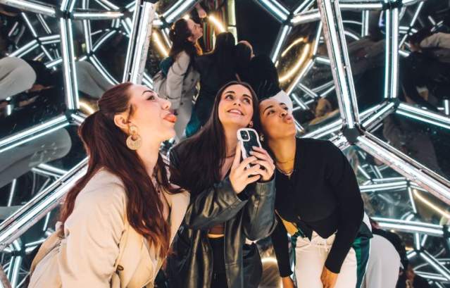 Teens taking selfie at Wake The Tiger Bristol - credit Wake The Tiger